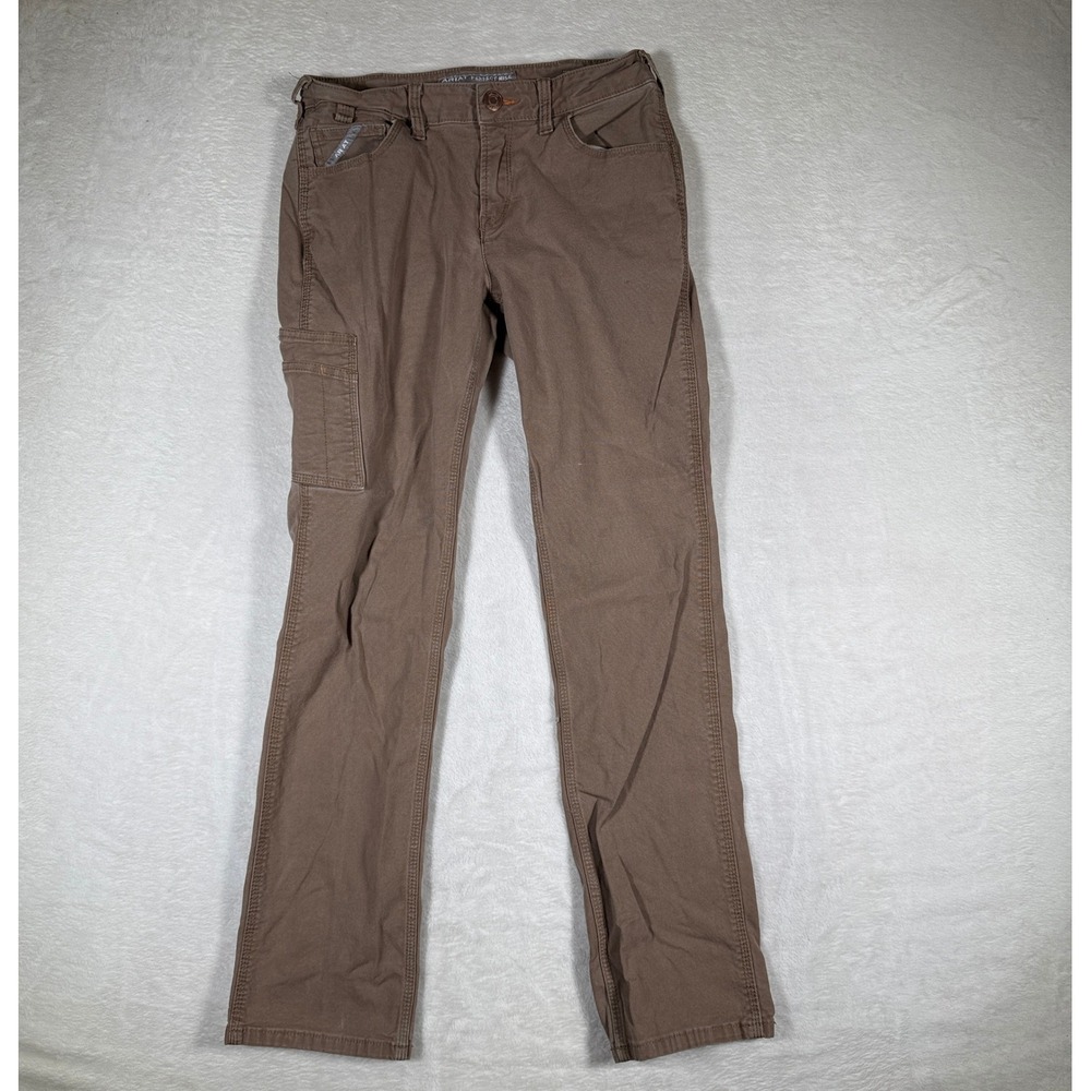 Ariat Rebar Perfect Rise Straight Cargo Work Pants Brown 27R Mens